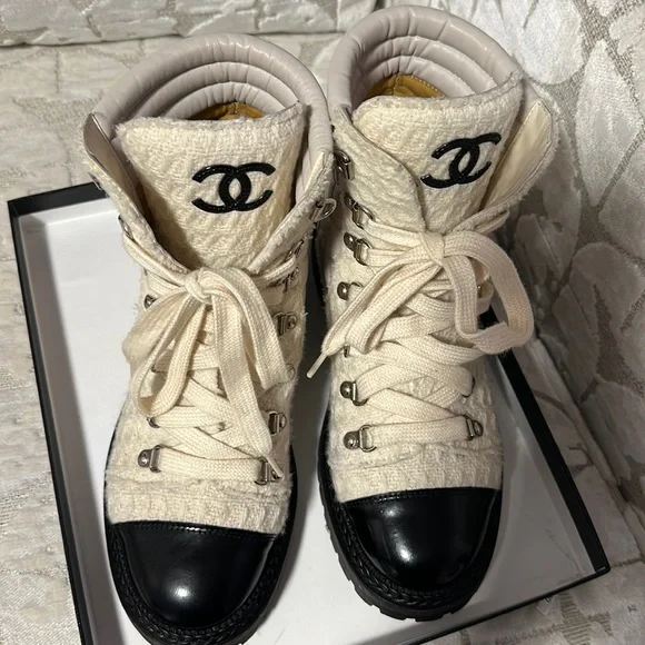 Poshmark chanel boots best sale